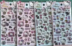 海外限定公式品！ハローキティー硬いシール4枚セット
