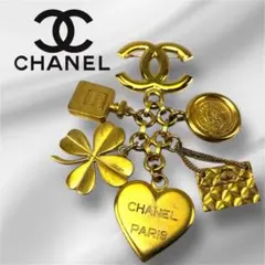 CHANEL ヴィンテージゴールドチャームブローチシャネル