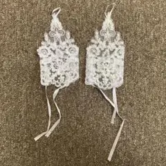 ホワイトレースウェディンググローブ フィンガーレス