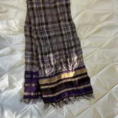 ストール ショール フリンジ チェック柄