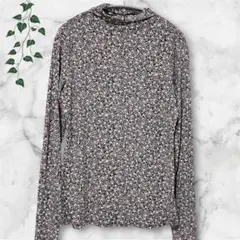 エイチアンドエム 小花柄 タートルネック 長袖 M/L相当 モダール レイヤード