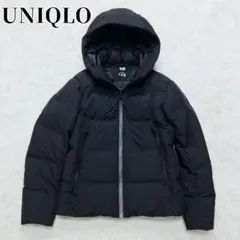 【極美品✨️】UNIQLO シームレスダウンパーカ ブラック フード付き 洗える