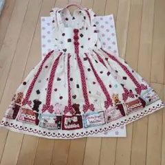 シャーリーテンプル130チョコレート柄の半袖ワンピース