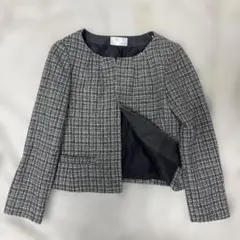 新品　index インデックス　ノーカラーツイード ジャケット　サイズM