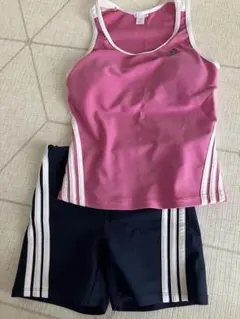 adidas スポーツ用水着 セパレート ピンク ネイビーのサムネイル