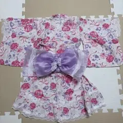 花柄甚平・浴衣（ピンク・紫）