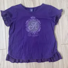 ANNA SUI mini 紫色 フリルTシャツ　130cm ※難あり