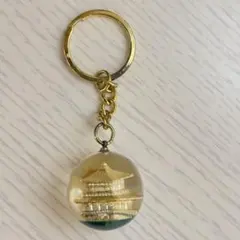 [昭和レトロ]金閣寺球体アクリルキーホルダー　希少品