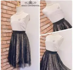 数回定5万　グレースコンチネンタル　エレガントフレアワンピース　ドレス