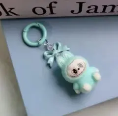 ラブブ ぬいぐるみ ミニキーホルダー ライトブルー 1個
