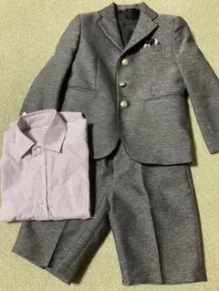 男の子 フォーマルスーツ 110 Yシャツネクタイ付き+Yシャツおまけ３枚