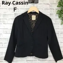 Ray Cassin レイカズン レディースジャケット　裏地花柄　ネイビー　Fのサムネイル