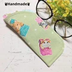 メガネケース ❦ギフトボックス❦グリーン❦Present for You❦