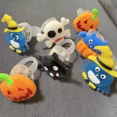 光る指輪　ハロウィン　7個セット