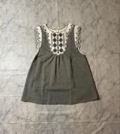 【美品】Samansa Mos2 レース襟のノースリーブトップス