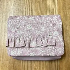 フリル移動ポケット☆ナチュラルりぼん☆ピンク☆ハンドメイド☆女の子