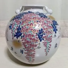 九谷焼 雪山作 藤の花 花器 壺 花入 九谷焼 雪山作 藤の花 花器 壺 花入 - メルカリ