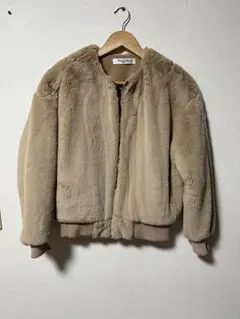 Emsexcite ボアジャケット ベージュ