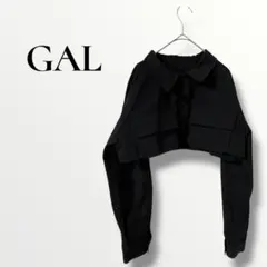 GAL グレイル　ブラック クロップドジャケット　ビックポケット　F