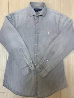 ラルフローレン グレーシャツ　スリムフィット