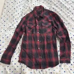 JACKROSE 赤と黒のチェック柄 長袖ネルシャツのサムネイル