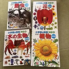 小学校の図鑑 NEO 4冊セット DVD付き ＆ミニ図鑑８冊セット