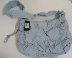 新品未使用タグ付き　nyunyu キルティング　ショルダーバッグ　水色