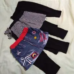 ミニーマウス スカートとレギンスセット８０cm⑬