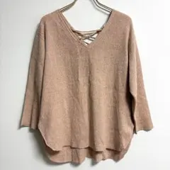 ✨綿100%✨ ワランス 【M】 ニット ♡ 春 Ｖネック 長袖 キレカジ モテ