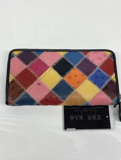 美品・希少】前川印伝 パッチワーク 長財布 マルチカラー ラウンド