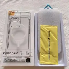 iPhone 15 Pro Max ケース ワイヤレス 6.7インチ クリア