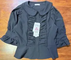 愛野えりさんしまむらのコラボManon Roseマノンローズシャーリングブラウス