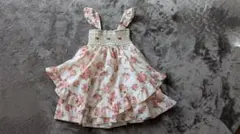 110 axesfamme アクシーズファム 花柄 ノースリーブフリルワンピース