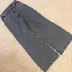【匿名配送】MONO-MART ワイドデニムパンツ ブルーS