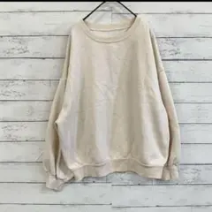 GRL裏起毛スウェット アイボリー Fサイズ 大人カジュアル 体型カバー 春秋冬