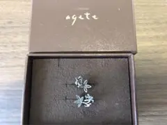 アガット　イヤリング　シルバー　お花のサムネイル