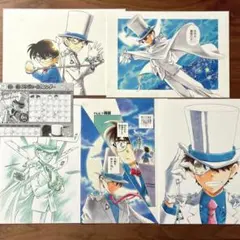 希少】 まじっく快斗 怪盗キッド 名探偵コナン ブロマイド イラスト