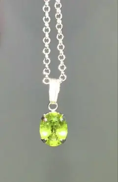 大粒天然石ペリドットペンダント・ピアスセット