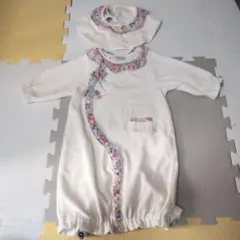 【2点】petit main プチマイン ロンパース 50〜70cm スタイ花柄