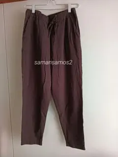 サマンサモスモス　 イージーパンツ テーパードパンツ　ブラウン系パンツ