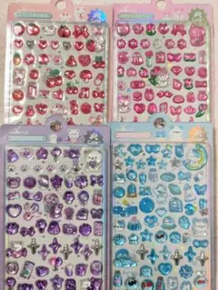 3D立体シール 4枚セット ボンボンドロップシール好きな方に