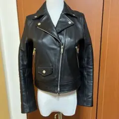 UNITED TOKYO 黒 レザーダブルライダースジャケット