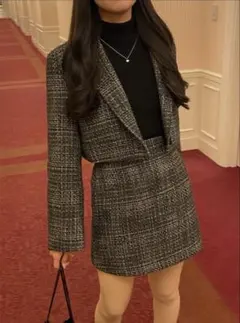 ツイードジャケット セットアップ