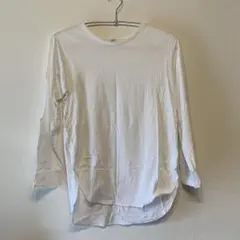 UNIQLO ホワイト 長袖ロングTシャツ Mサイズ