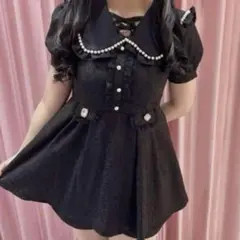 Ank Rouge ワンピースダブルプチリボンコンビネゾンワンピース