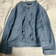コムサイズム デニムジャケット 110 フリルデザイン 美品 女の子