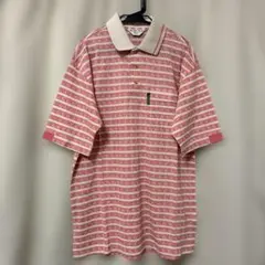 マンシングウエアClassic半袖ポロシャツ　ピンクボーダー　MA 美品のサムネイル