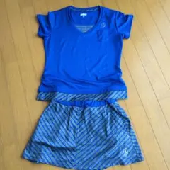 prince テニスウェア Mサイズ 青 ストライプ