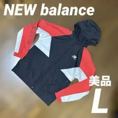 美品　NEW balance ニューバランス　パーカー　刺繍ロゴ　Lサイズ 長袖