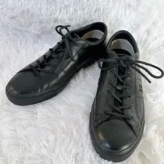 REGAL レザー オール ブラック スニーカー 24cm レースアップ